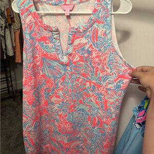 Lilly Pulitzer Pink and Blue Floral Dress